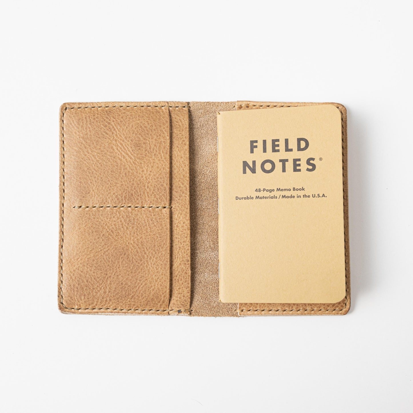 Beige Bison Notebook Wallet