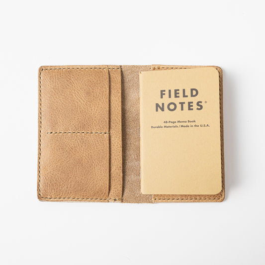 Beige Bison Notebook Wallet